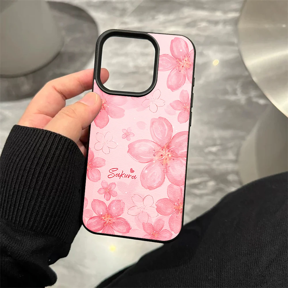 Kirschblüten-Sakura-Handyhülle für iPhone 17 16 15 14 13 12 Pro Max 16 15 14 Plus 17 16 15 14 Pro 17Air Silikon-Matt-Cover – Detail 8