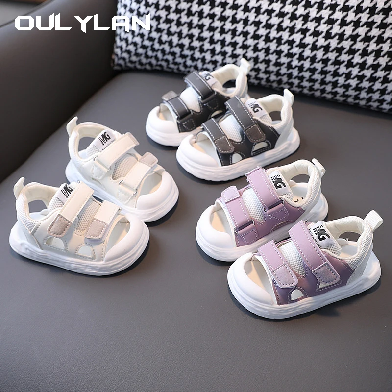 

OULYLAN Summer New Anti Slip Soft Sole Footwear 1-6 Years Old Boys Girls Shoes Trendy Casual Walking Shoes Toes-covered Sandals