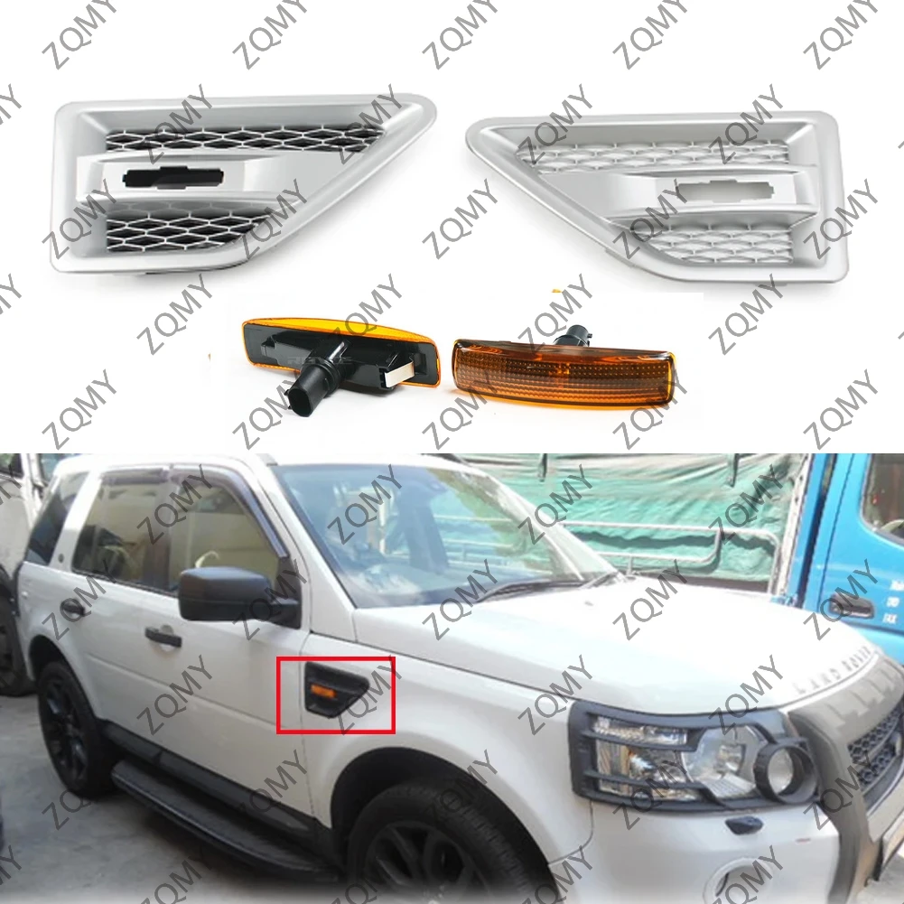 1pcs Car Side Vent Mesh Grill Front Grille For Land Rover Freelander 2 LR2 2006 2007 2008 2009 2010 2011 2012 2013 2014-2016