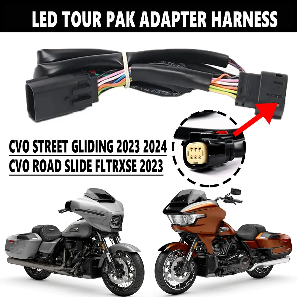 

Motorcycle Accessories Black ABS Harness LED Adapter For Touring CVO STREET GLIDE 2023 2024 CVO Road GLIDE FLTRXSE 2023