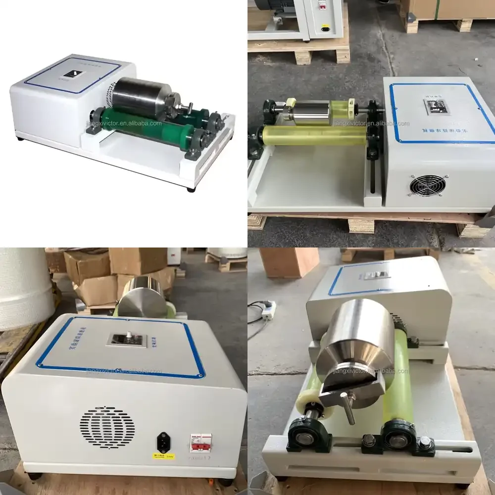 

Wet and Dry Grinding Lab Roll Ball Mill QM Lab Rolling Ball Mill Mini Roller Ball Mill with 110V 1*5L Corundum Jar