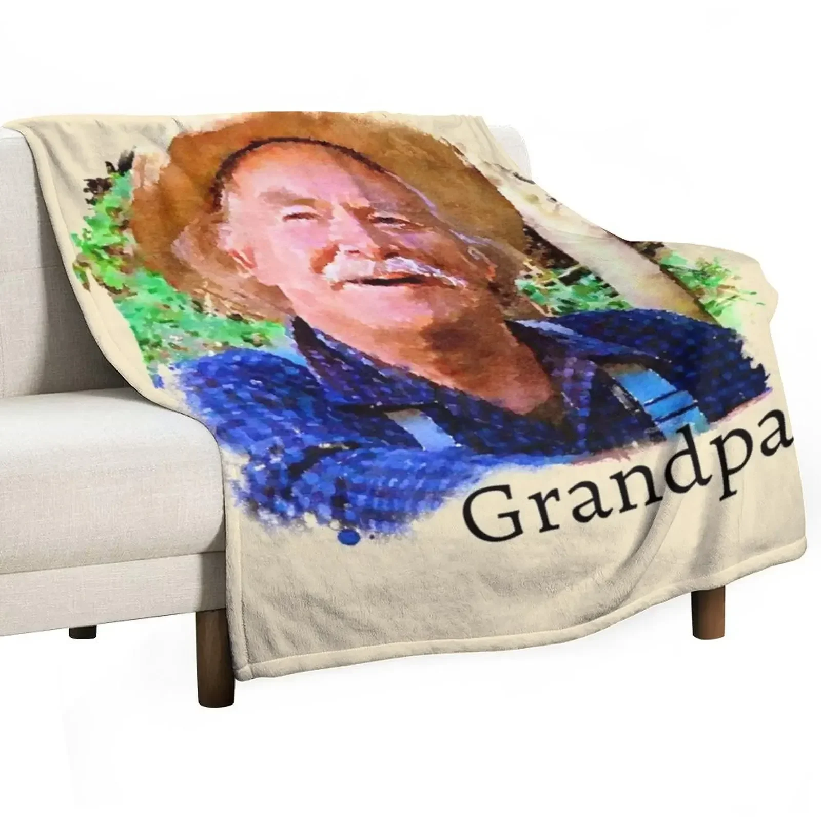 Grandpa The Waltons Throw Blanket Flannel Fabric Plush Decoratives Blankets Sofas Of Decoration Blankets