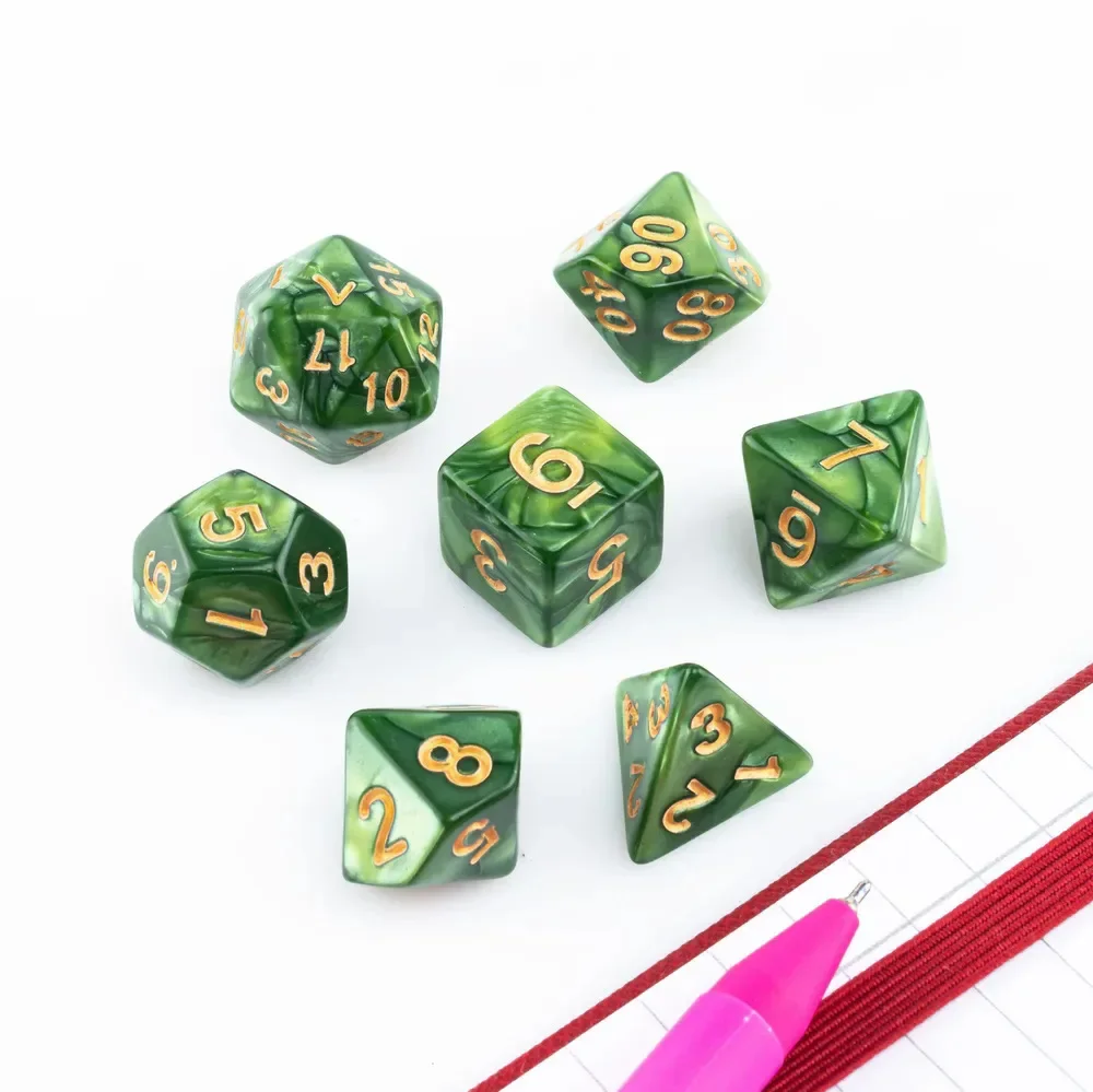 

Набор кубиков DND, 7 шт./лот, многосторонние кости для настольных игр, ролевые игры, развлечения, вечерние настольные игры, TRPG, ролевые игральные кости DND, многогранные кости