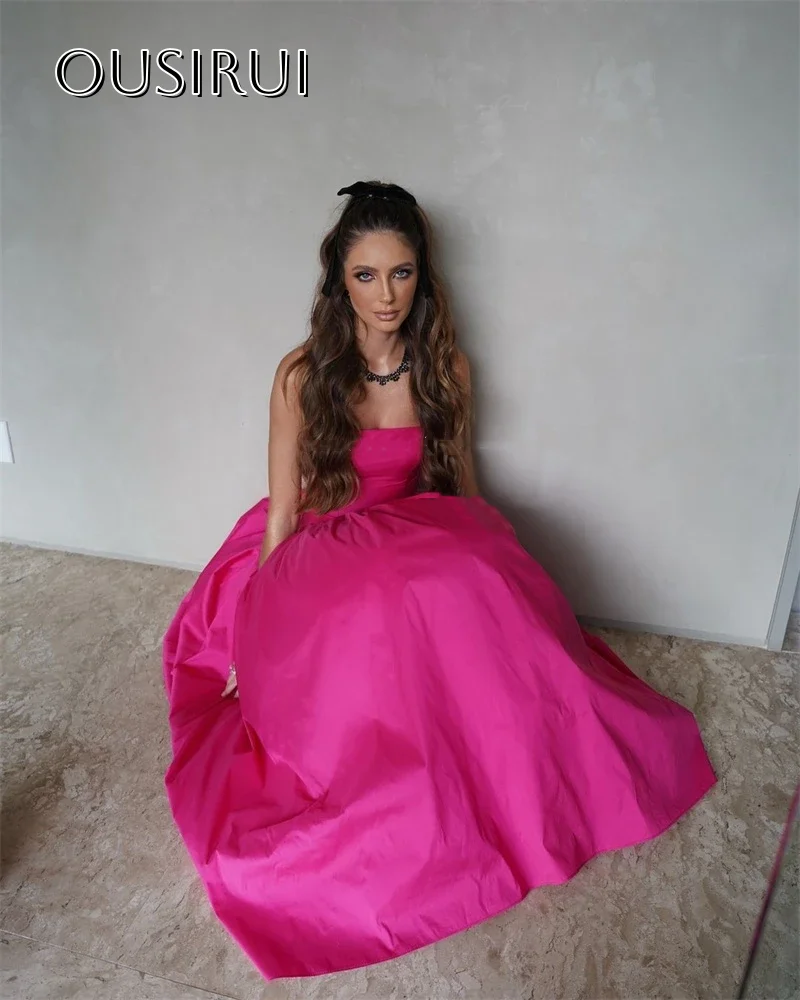 Vestidos De Noche largos elegantes De satén, Vestidos De Noche formales sin tirantes plisados sin mangas, Vestidos De Noche personalizados