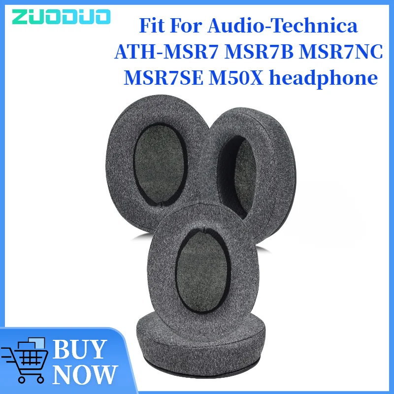 

ZUODUO Replacement Earpads For Audio-Technica ATH-MSR7 MSR7B MSR7NC MSR7SE M50X Headphones Softer Protein Leather Earpads