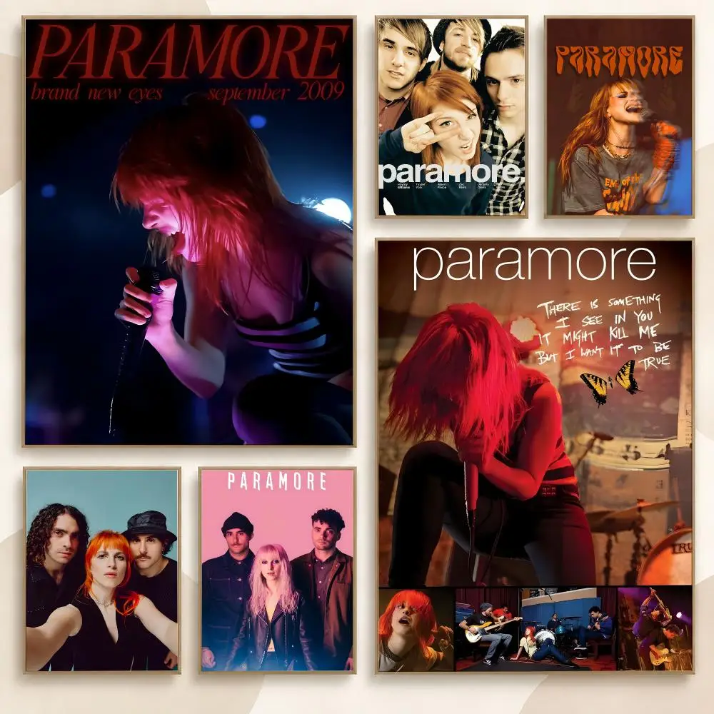 Paramore Singer Music Album 90s Retro Iconic Fan Style Poster Contemporary Wall Art Print for Bedroom & Living Room, Unframed