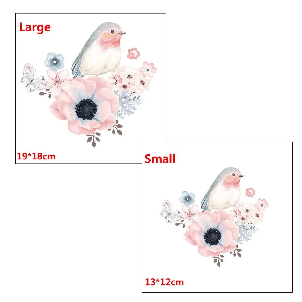 A-level Washable Household Print Flower Patches Heat Transfer Stickers Iron on Appliques - view 6
