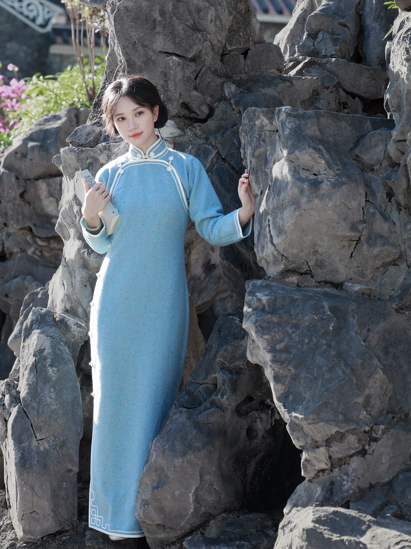 

Коллекция Cloud Scenery Good Flower Between Speech: Осенне-зимняя коллекция Double Gorge Long Sve Single Layer Retro Girl