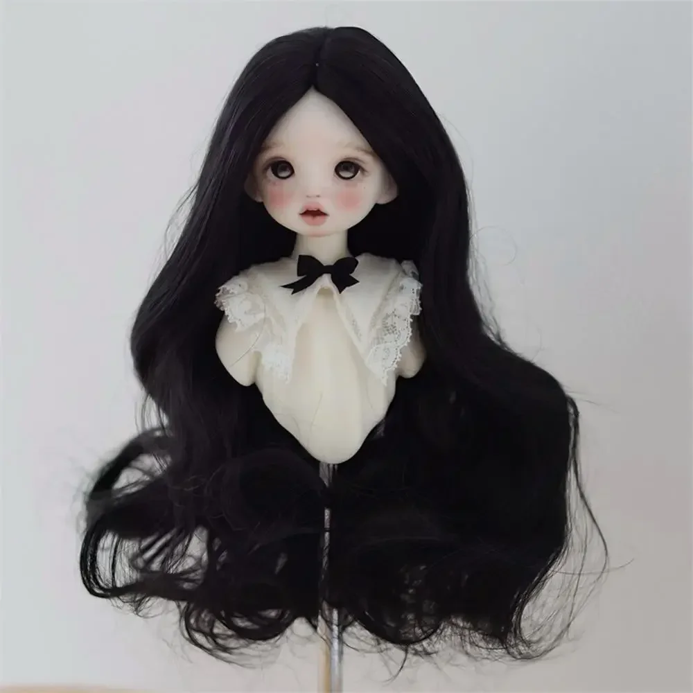 Kids Gift BJD/SD 1/6 Lolita Doll Wig Dark Brown Light Golden Doll Wig Accessories DIY Toys Dress Up Girl Doll