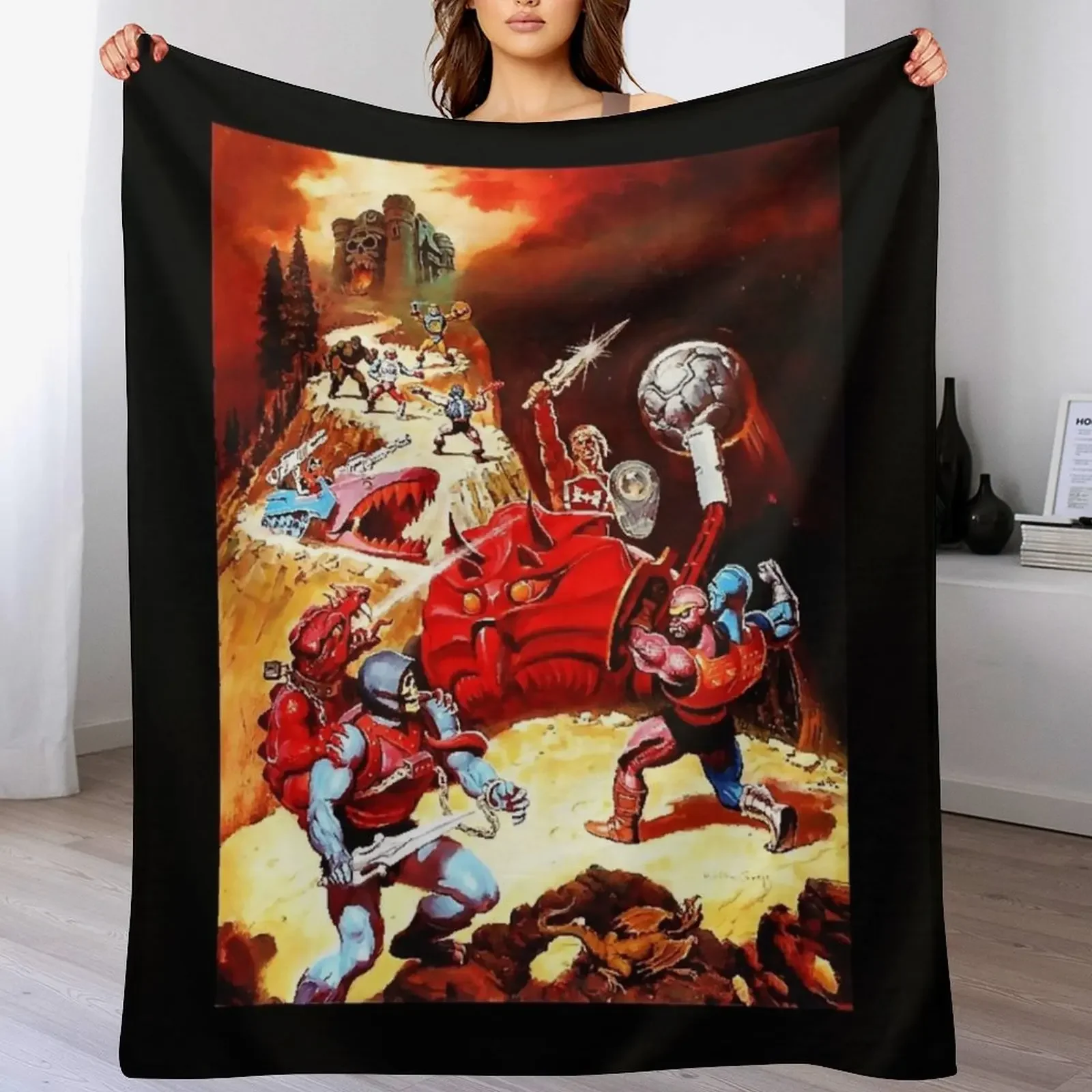 

He-Man Bashasaurus Throw Blanket manga Soft Furry Single Blankets
