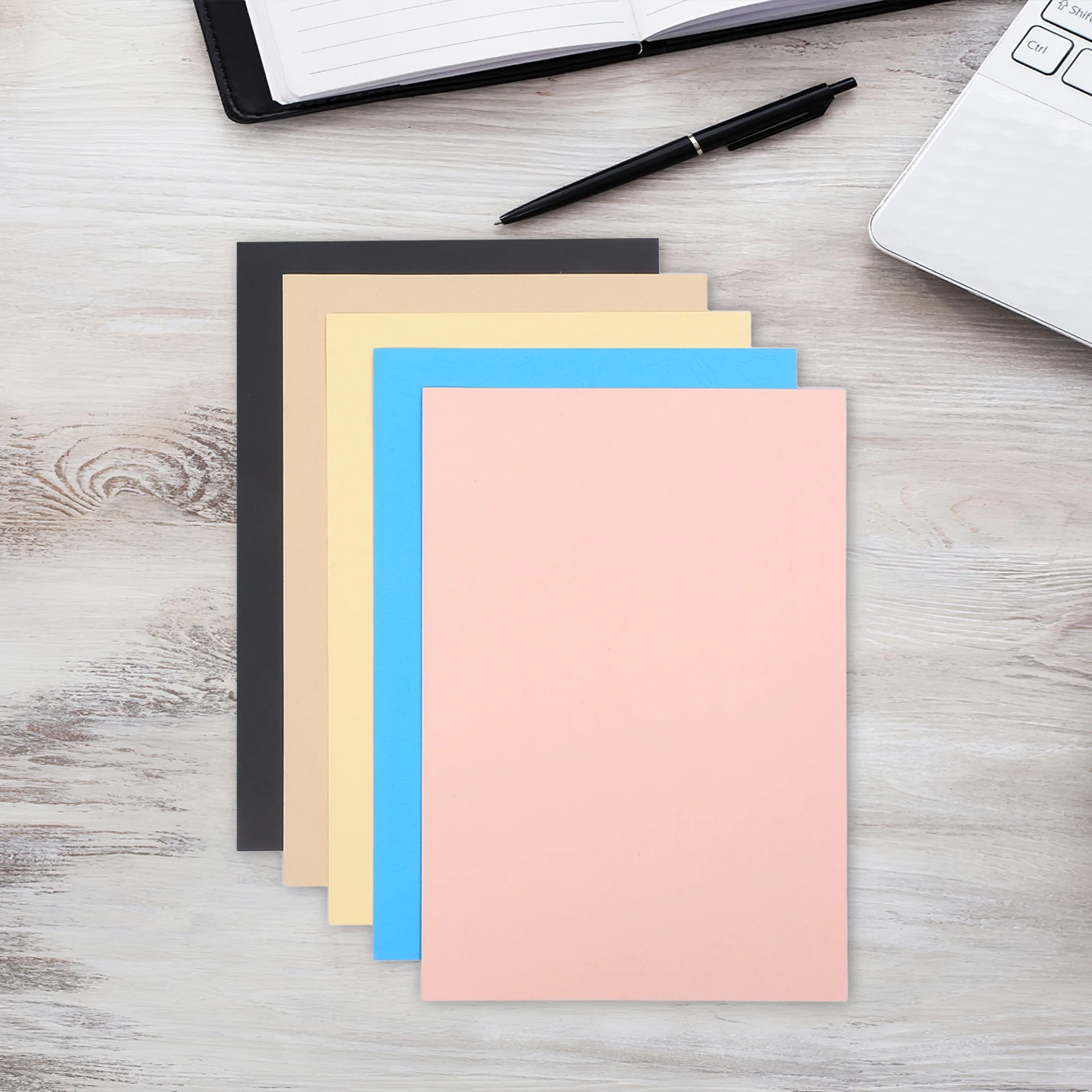 

100pcs A4 Faux Binding Covers Versatile Document Covers For Reports Certificates School Projects Multi-Use Stationery