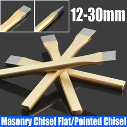 1PCS Masonry Chisel 175 200 250 300mm CR-V Cement Fitter Chisel HRC62 Flat/Pointed Chisel Carving Chisel For Metal/Stone