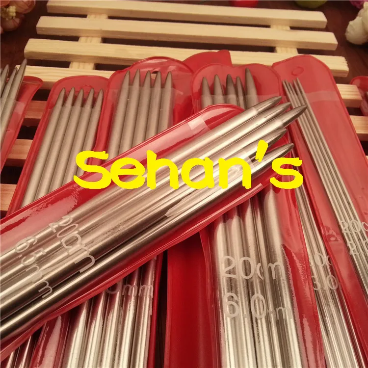 DIY New 11*5 PCS 11 sizes 20cm Double Point stainless steel Straight Knitting Needles Sweater Knitting Needles sets 2-6.5mm