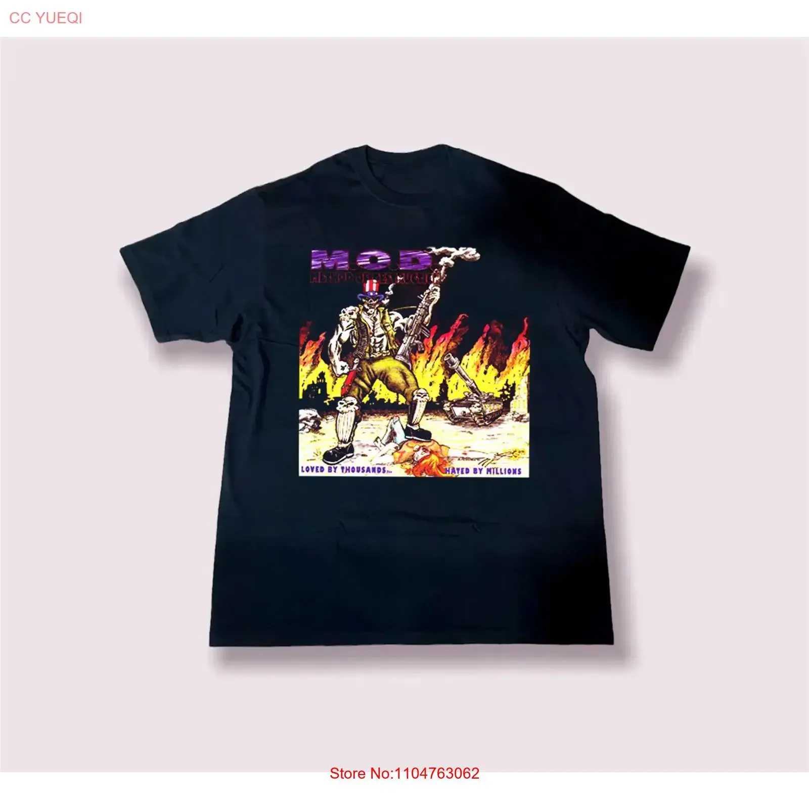 M O D Loved By Thousands T shirt S to 5XL NE300 vintage Washed Breathable Unisex Top For Everyday Wear Stretched Casual