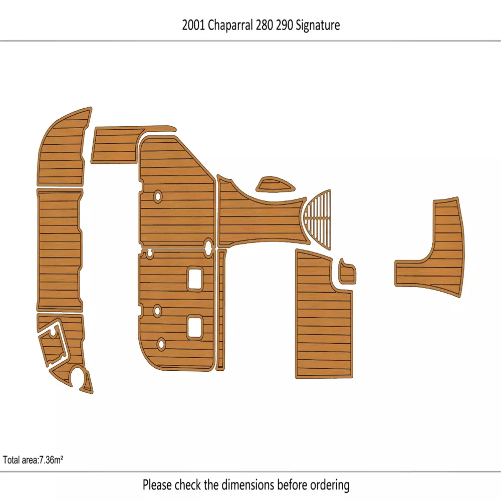 

2001 Chaparral 280 290 Signature Swim Platform Cockpit Boat EVA Teak Floor Pad SeaDek MarineMat Gatorstep Style Self Adhesive