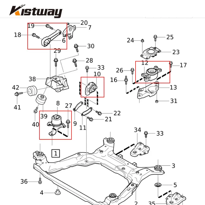 4PCS Gearbox Support Torque Strut Engine Mount For Volvo S60 S80 V70 XC60 XC70 3.0 3.2 07-16 31680474 31257727 31316875 31277314