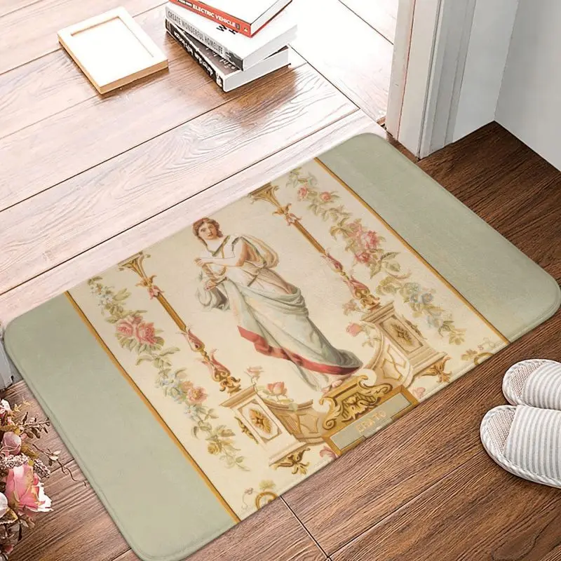 French Aubusson Antique Tapestry Front Floor Door Entrance Mats Indoor Europe Carpet Floral Kitchen Bath Doormat Carpet Rug