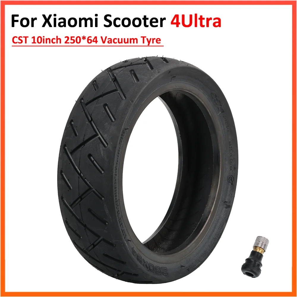 10inch 250x64 Vacuum Tyre For Xiaomi Electric Scooter 4 Ultra Tubeless Rubber City Road Tyre Wheel Replacement Accessories