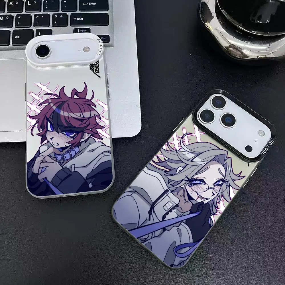 حافظة هاتف H-Hundred Line Last Defense لهاتف آيفون 17 16 15 14 13 12 11 Pro Max Air Matte Laser Aurora مقاومة للصدمات Funda