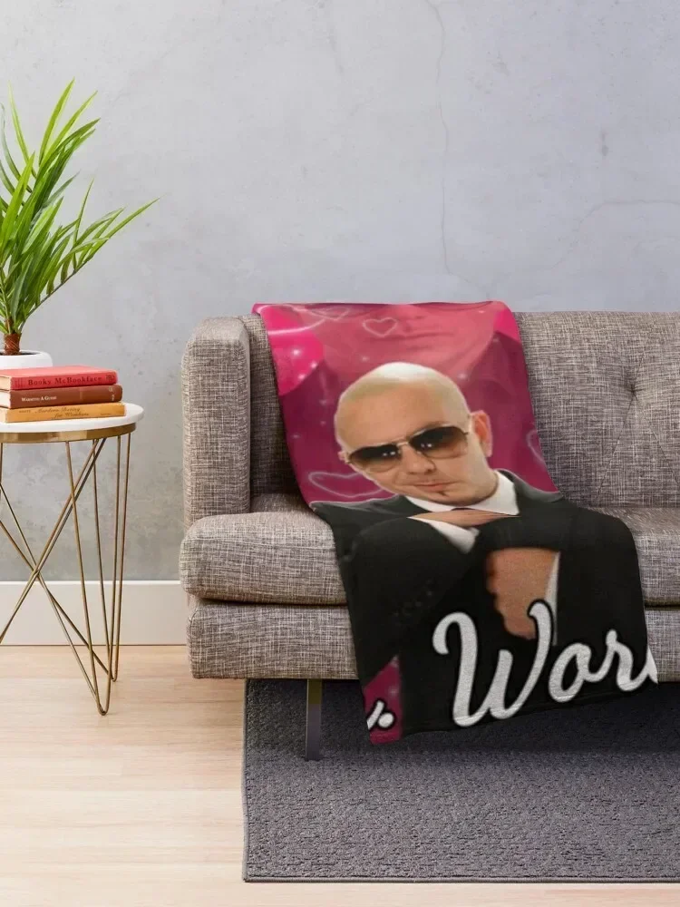 mr worldwide live. laugh. love. Throw Blanket manga Luxury St Soft Plaid Blankets