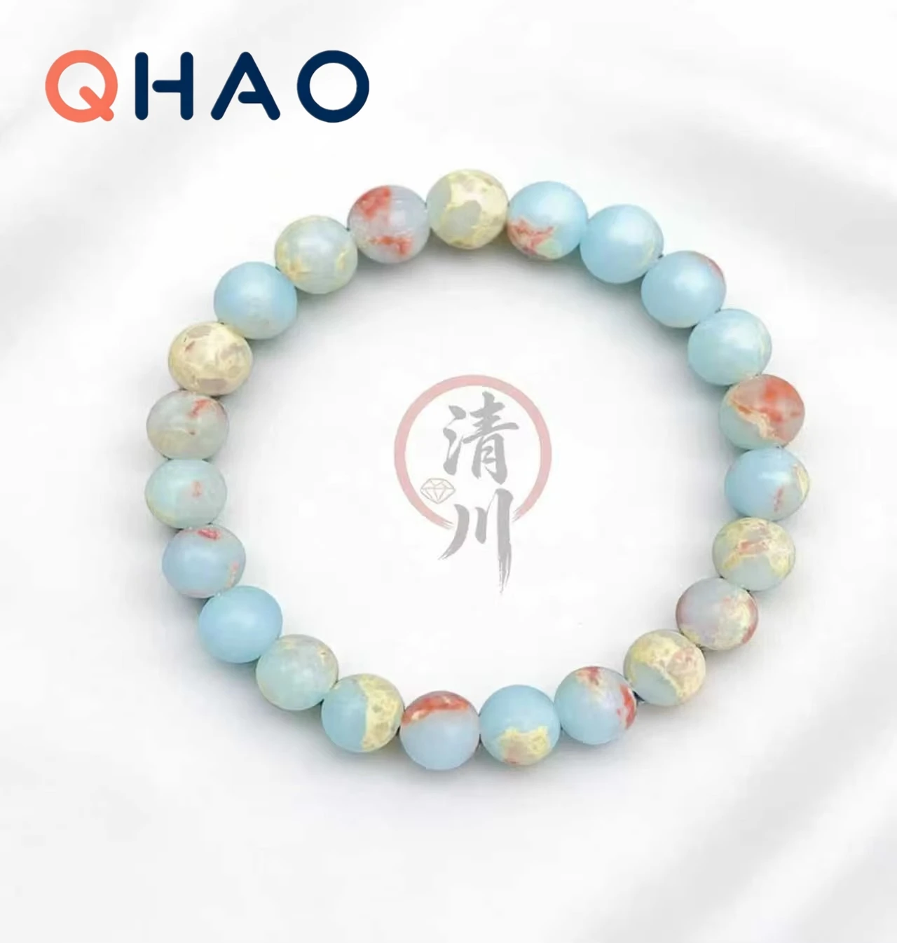 Halo Quartz and Ocean Sediment Beaded Bracelet Unisex Shoushan Stone Refreshing Purifying Magnetic Field Jewelry Beads