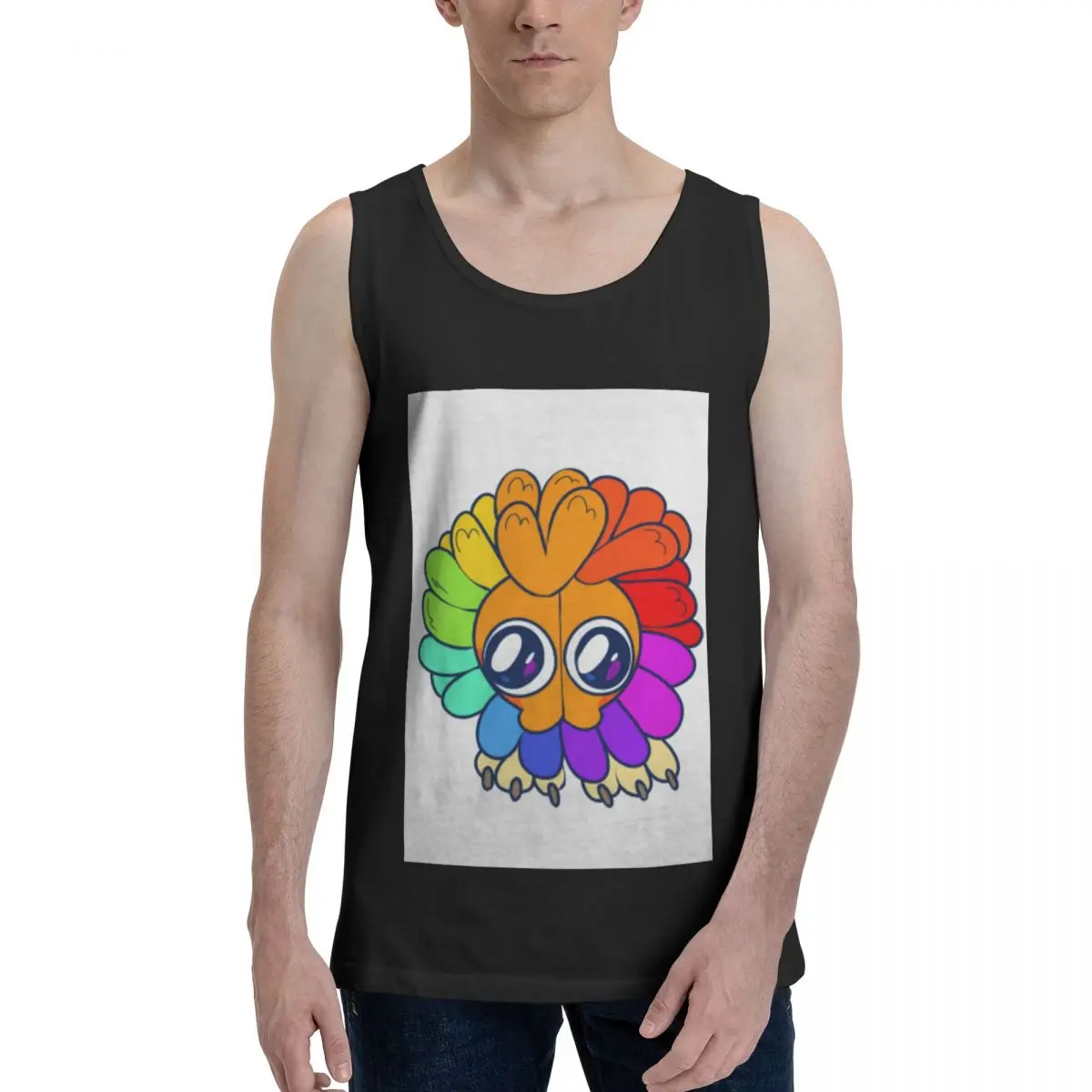 Funny Yarnaby Plush Critters 100% Cotton Men's Sweatshirt Vest Sleeveless Clothing Tees Men Tank Tops T-shirt