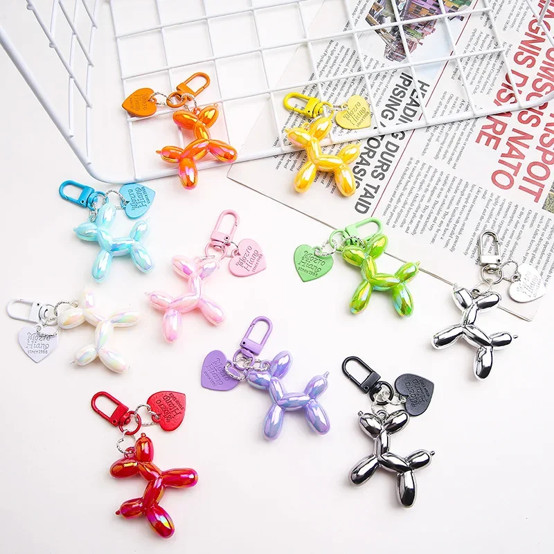 Fashion r Key Ring Key Chain Accessories Keychain Punk Y2K Balloon Dog Keychains for Women Bag Pendant Jewelry Trinket Girl's Ca