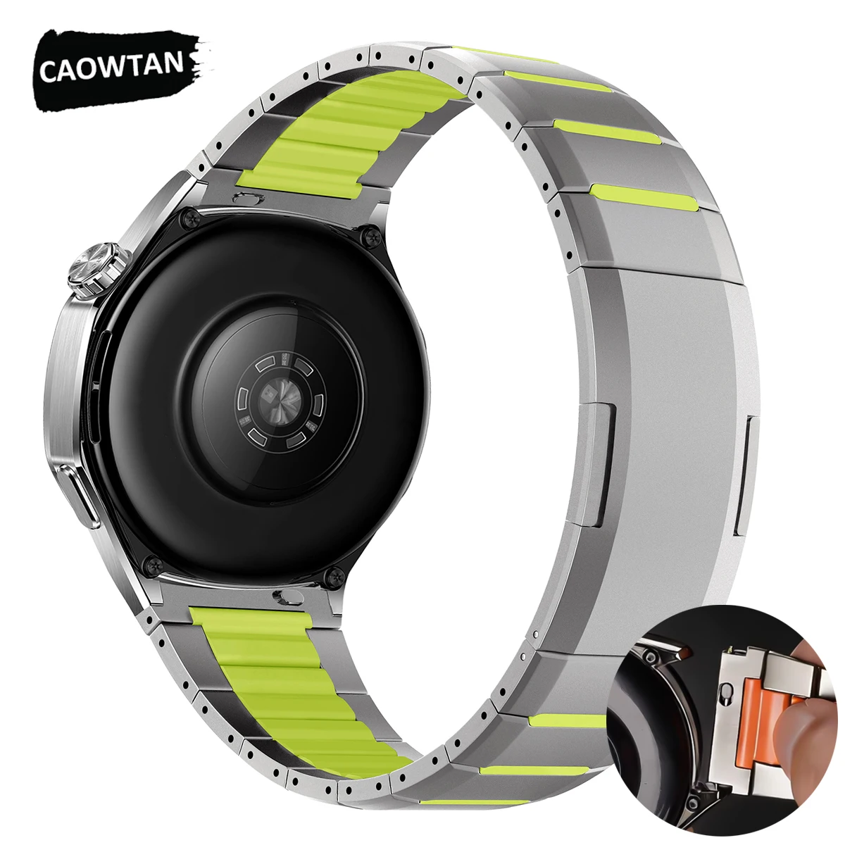22mm Stainless Steel Strap for Huawei Watch GT6 6Po GT5 4Pro 46mm Metal Silicone Bracelet for Samsung Galaxy Watch Gear S3 46mm