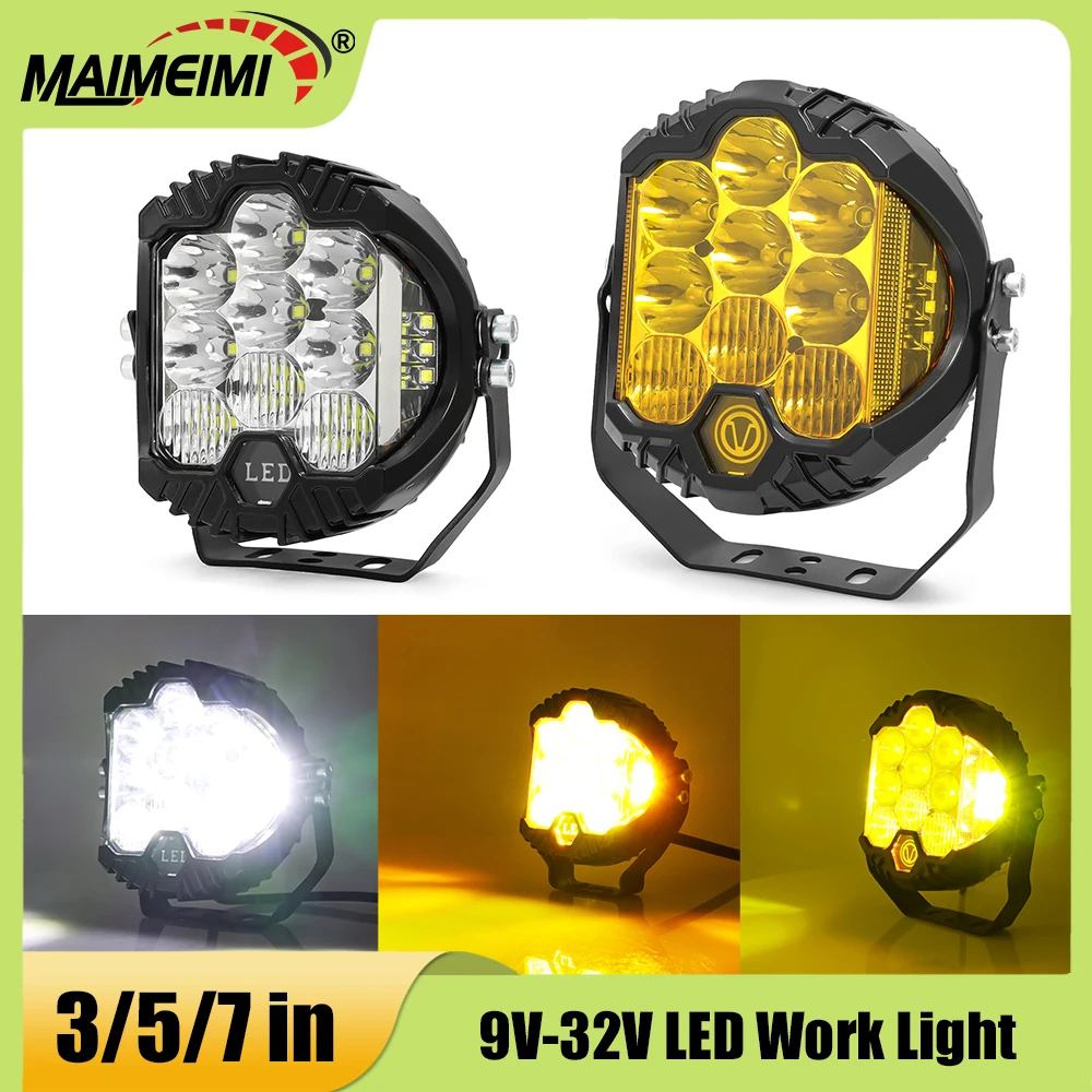 

3/5/7-дюймовые светодиодные спортивные рабочие фонари 3 дюйма 5 дюймов 7 дюймов Автомобильные внедорожные 4X4 вспомогательные фонари Светодиодные 7-дюймовые комбинированные фары дальнего света