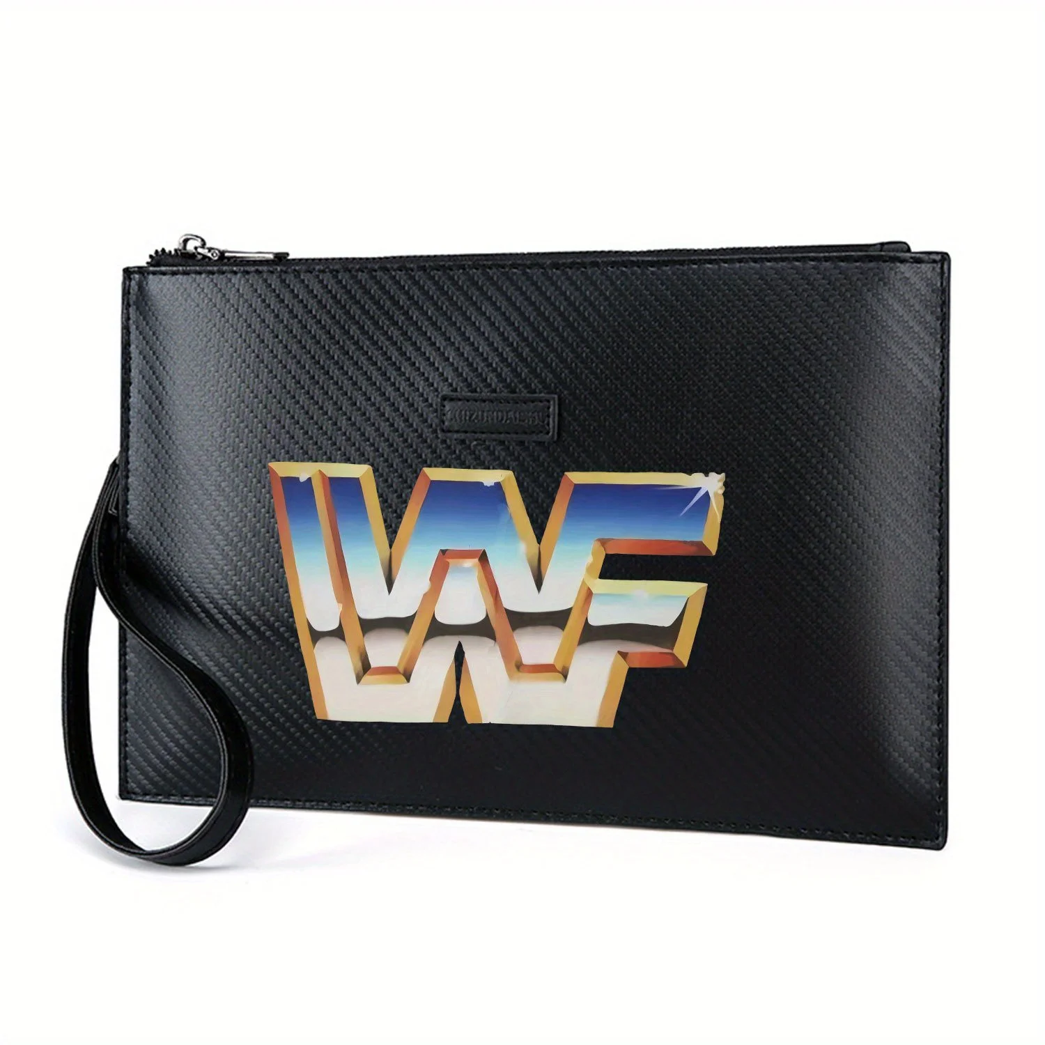 Логотип WWF с видом на небо 3D-образной формы Элегантная мужская сумка из искусственной кожи с принтом Модная и практичная для повседневной носки