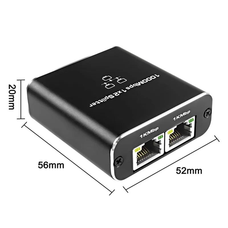 1000Mbps Netzwerk Splitter Ethernet Splitter Für 2 PC Laptop Netzwerk RJ45 Splitter 1 In 2 Out Gigabite Ethernet Splitter