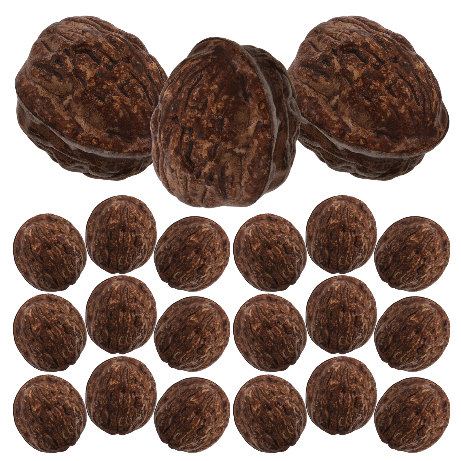 

24 Pcs Simulated Walnut Jewelry Acorn Decor Faux Nuts Artificial Decorative Fruit