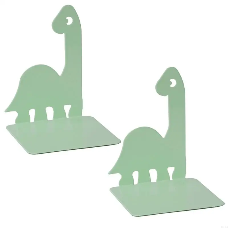 2 PCS Metal Bookends Dinosaur Bookends Book Book Book Book Support
