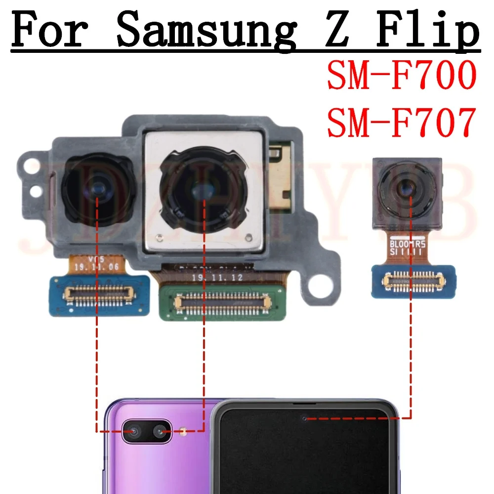 Rear Camera For Samsung Galaxy Z Flip 5G F700F F707B F707U F707N Front Selfie Small Frontal Back Main Camera Module