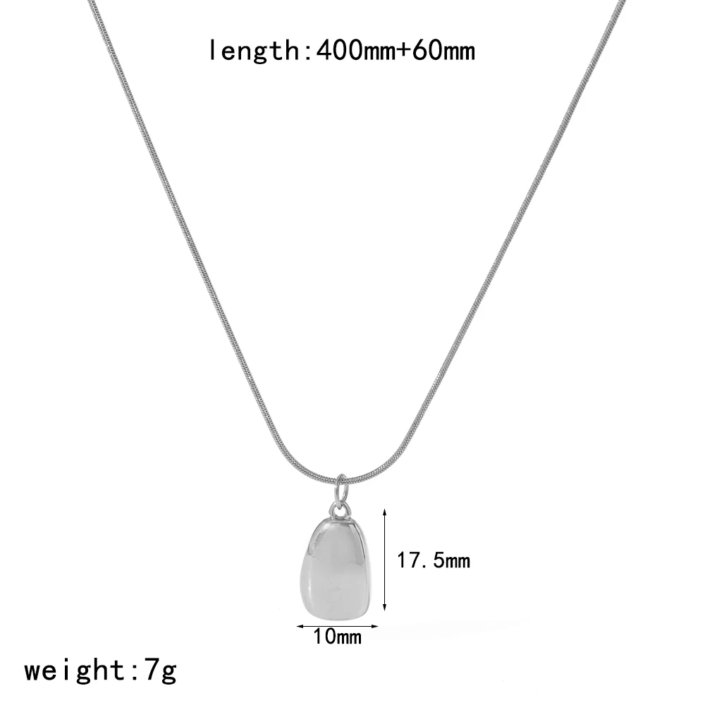 Minimalistische Damen-Halskette mit Tropfenanhänger aus Edelstahl, 18K vergoldet, wasserdicht, alltägliches Schmuckzubehör – Detail 10