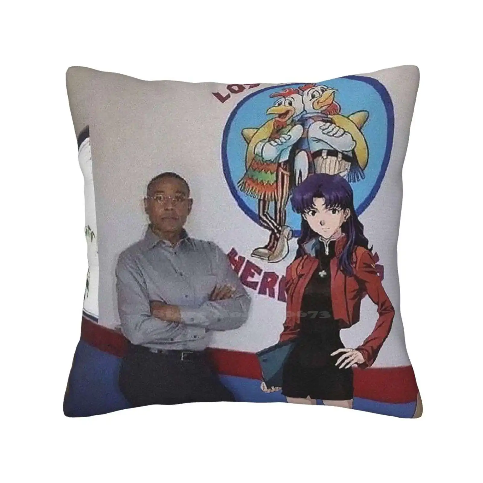 Gus And Misato Bedroom Office Hug Pillowcase Gus Fring Misato Anime Girl Pollos Hemanos Black Man Katsuragi