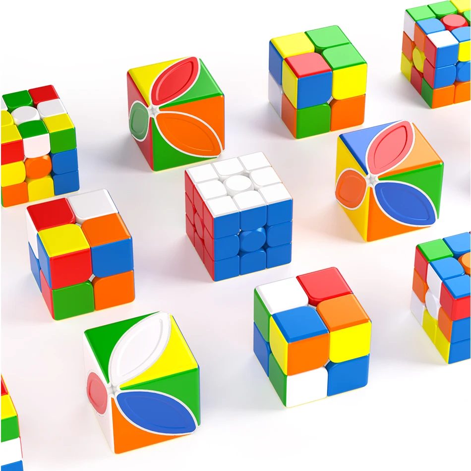 MoYu 2x2 3x3 Cubo didattico foglia d'acero 9 cm 3x3x3 Cubo Cubo magico Puzzle professionale Giocattoli Regalo per bambini