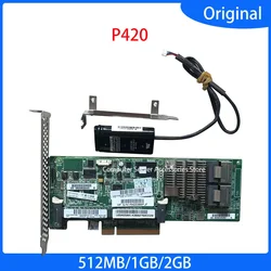 Original for Server 512M 1G 2G FBWC Cache Module+Battery Smart Array P420 512MB 1GB 2GB PCI-E SAS RAID 2Port Controller Card