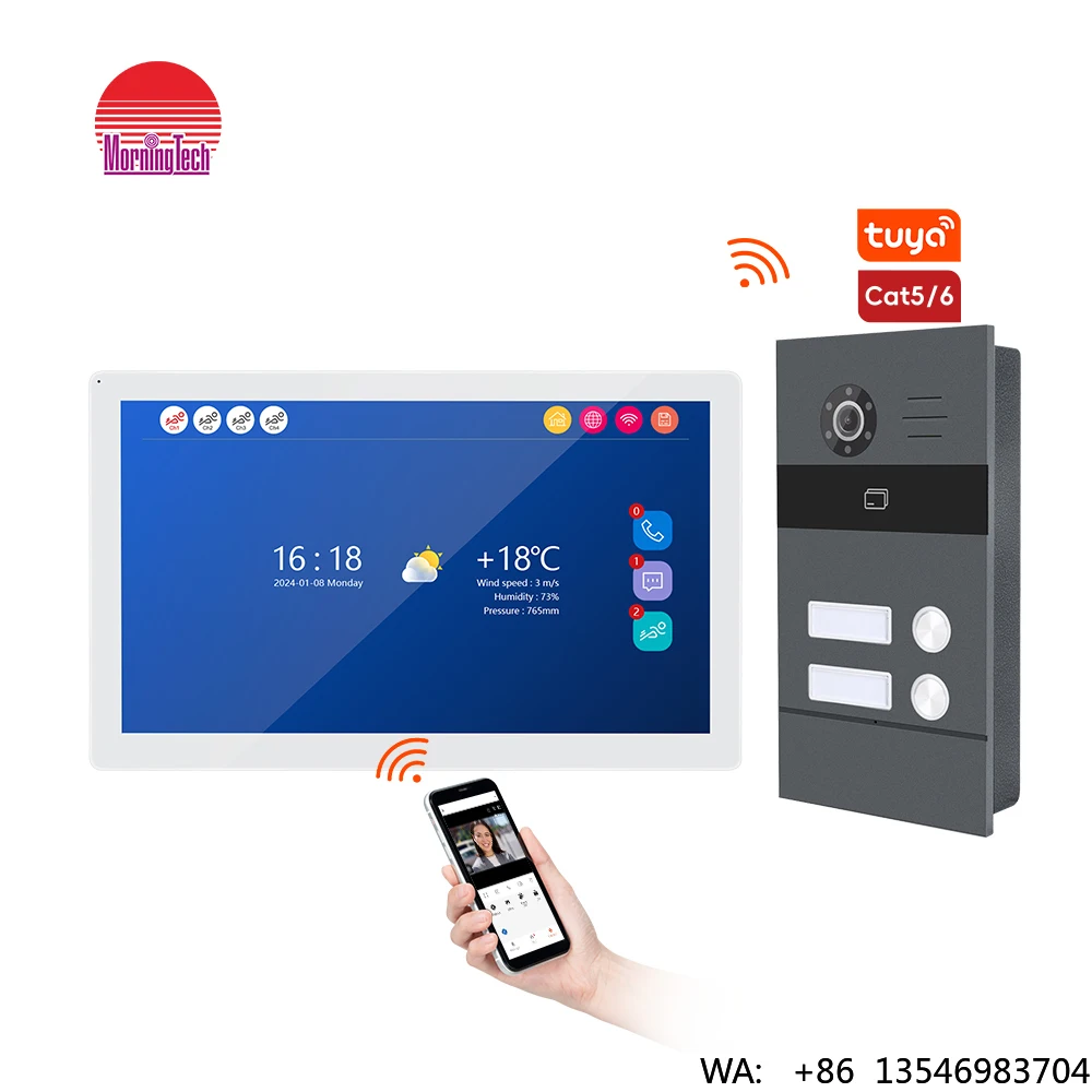 

Best Price Visible Supplier TCP/IP Visual Interphone System Tuya Smart Life 10.1" Touchscreen 1080P Water Video Door Phone