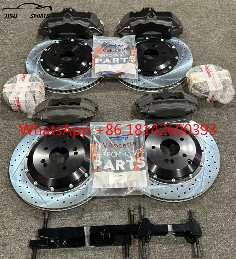 6 Pots Blue Big Brake Caliper Kit 405*34mm Carbon Floating Disc Brake System for Luxury Sports Cars