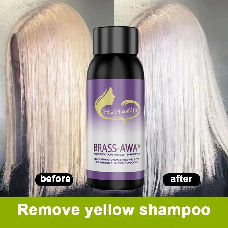 

Purple Hair Dye Shampoo for Blonde to Cover Gray Non-irritating Hair Fading Yellow After Bleach Hair Shampoo Gray Hair Remedy