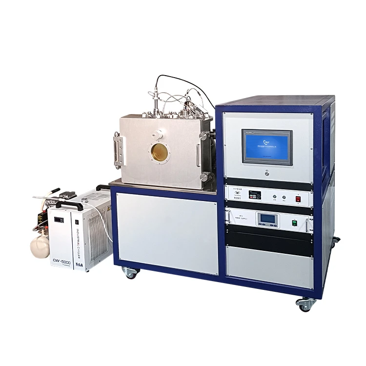 High vacuum magnetron sputtering coater for single or multi-layer ferroelectric thin films, conductive and alloy thin films