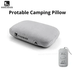 HIKEMAN Outdoor Pillow Memory Cotton Cervical Pillow Portable Breathable Camping Gears Travel Sleeping Supplies with Storage Bag