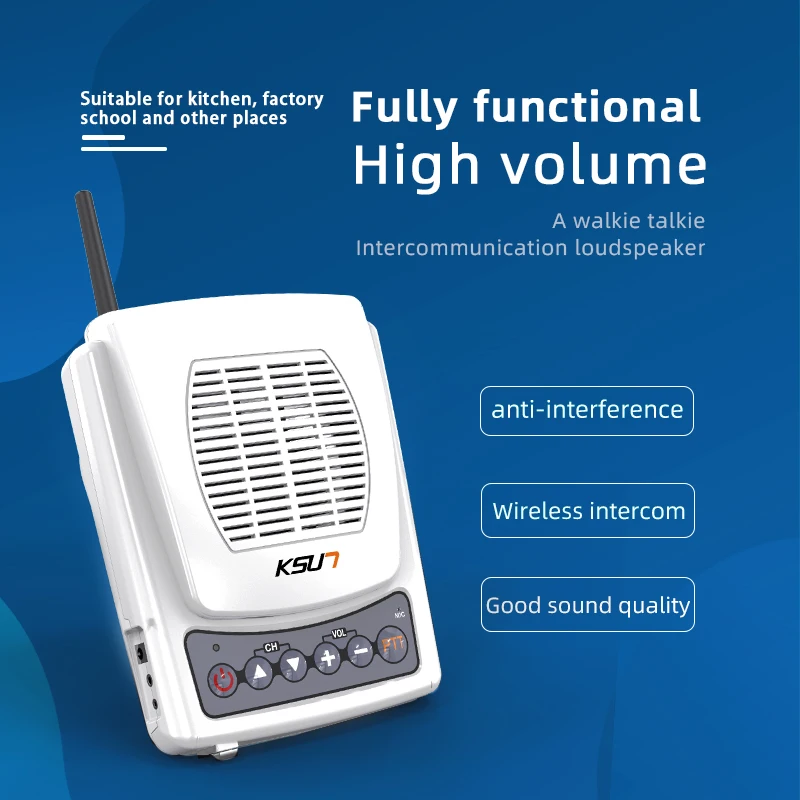 نافذة مكبر الصوت اللاسلكي اتجاهين راديو مكبر للصوت المحمولة مكبر الصوت الخارجي اسلكية تخاطب لورشة المطبخ مستشفى المدرسة