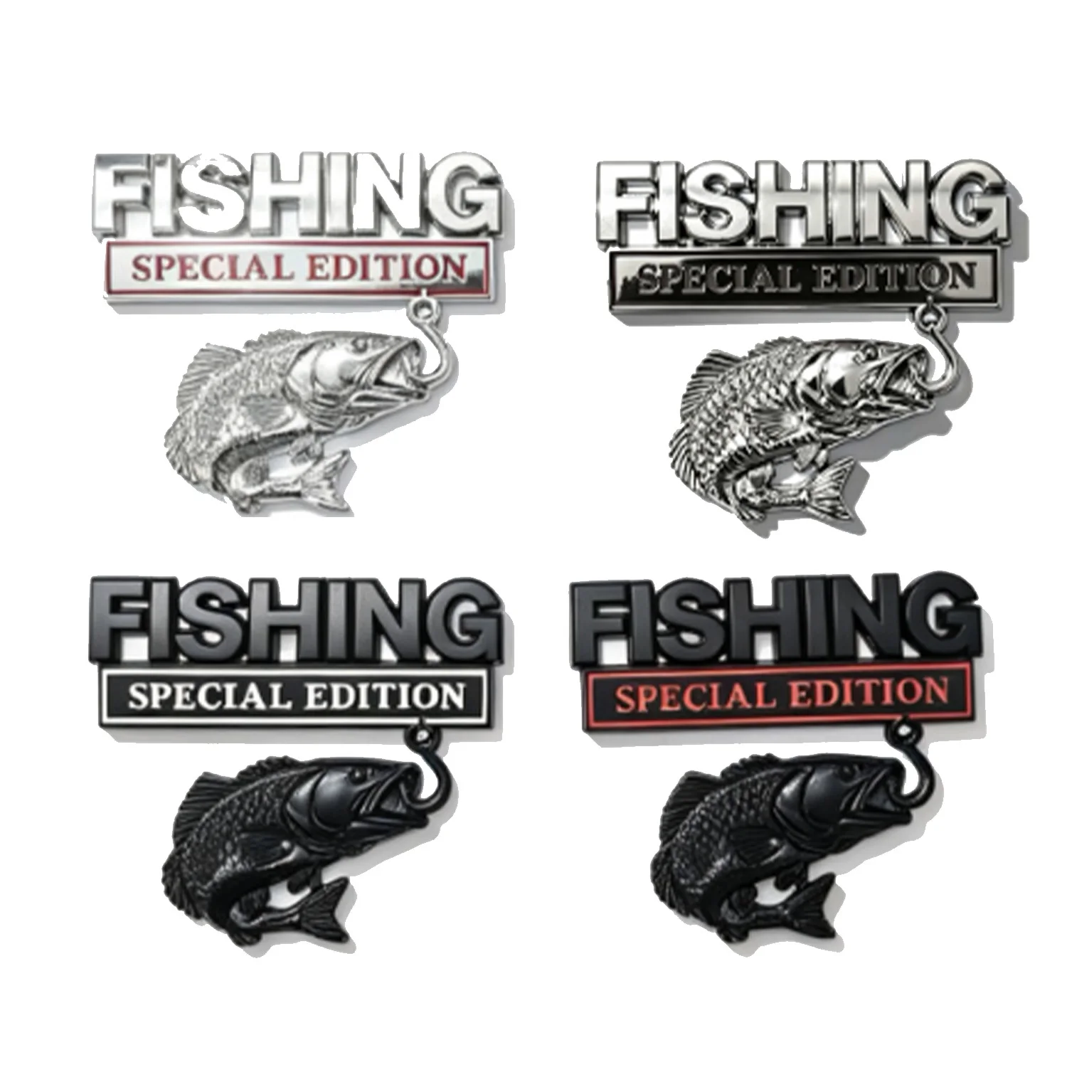 1pcs 3D FISHING SPECIAL EDITION car Emblem, Decorative Items. Suitable for Decorating the Rear Side of Trucks,and SUV,Waterproof