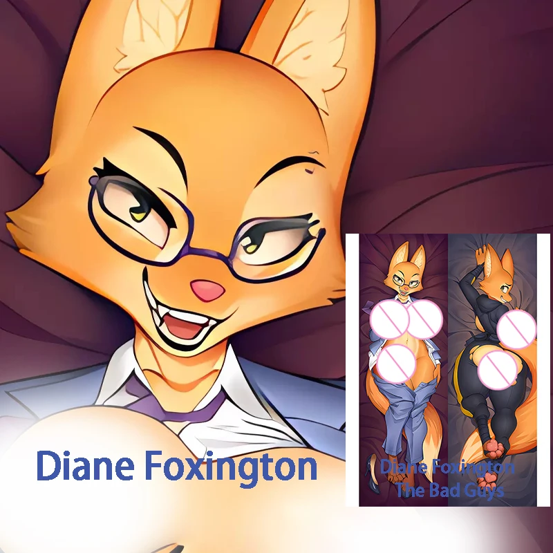 Dakimakura Diane Foxington The Bad Guys Double-sided anime life-size hugging pillowcase Adult pillows cover