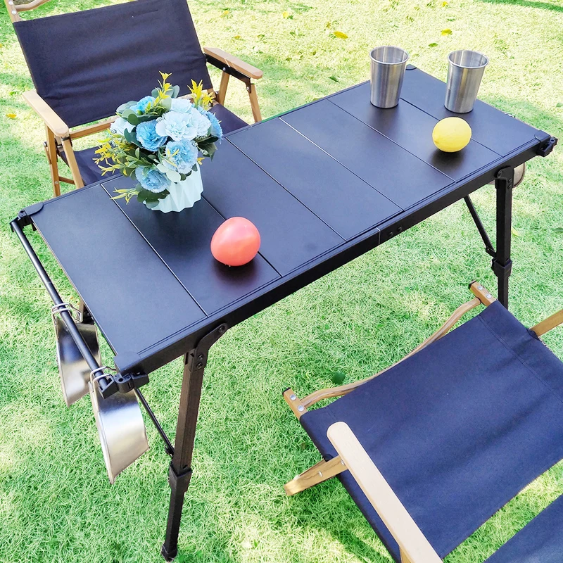 Lohascamping Klappbarer IGT-Tisch, leichter Rucksack-Rolltisch, multifunktionaler Tisch mit verstellbaren Beinen, Desktop-Brenner-BBQ-Tisch