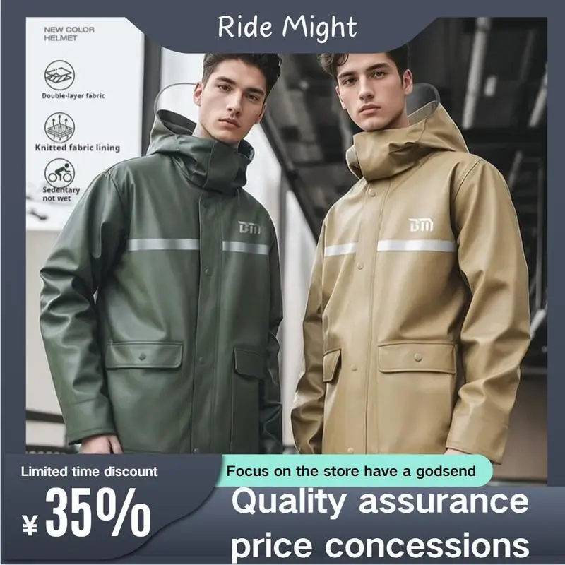 Rainstorm-Proof Split Electric Bike Riding Raincoat Rain Pants Set Full Body Fish Clothing Reflective Waterproof Motorcycle Sets