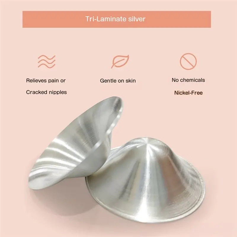 ABTI-Healing Silver Nipple Covers For Nursing Newborn Hot Soothing For Nursing Cups Breastfeeding Essentials S