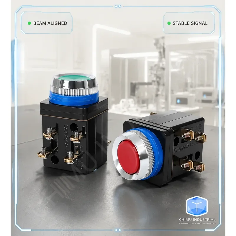 【CHIMU INDUSTRIAL】 for LA18-22 Push Button Switch 2NO2NC Self-Reset 25mm Mounting Hole DC AC